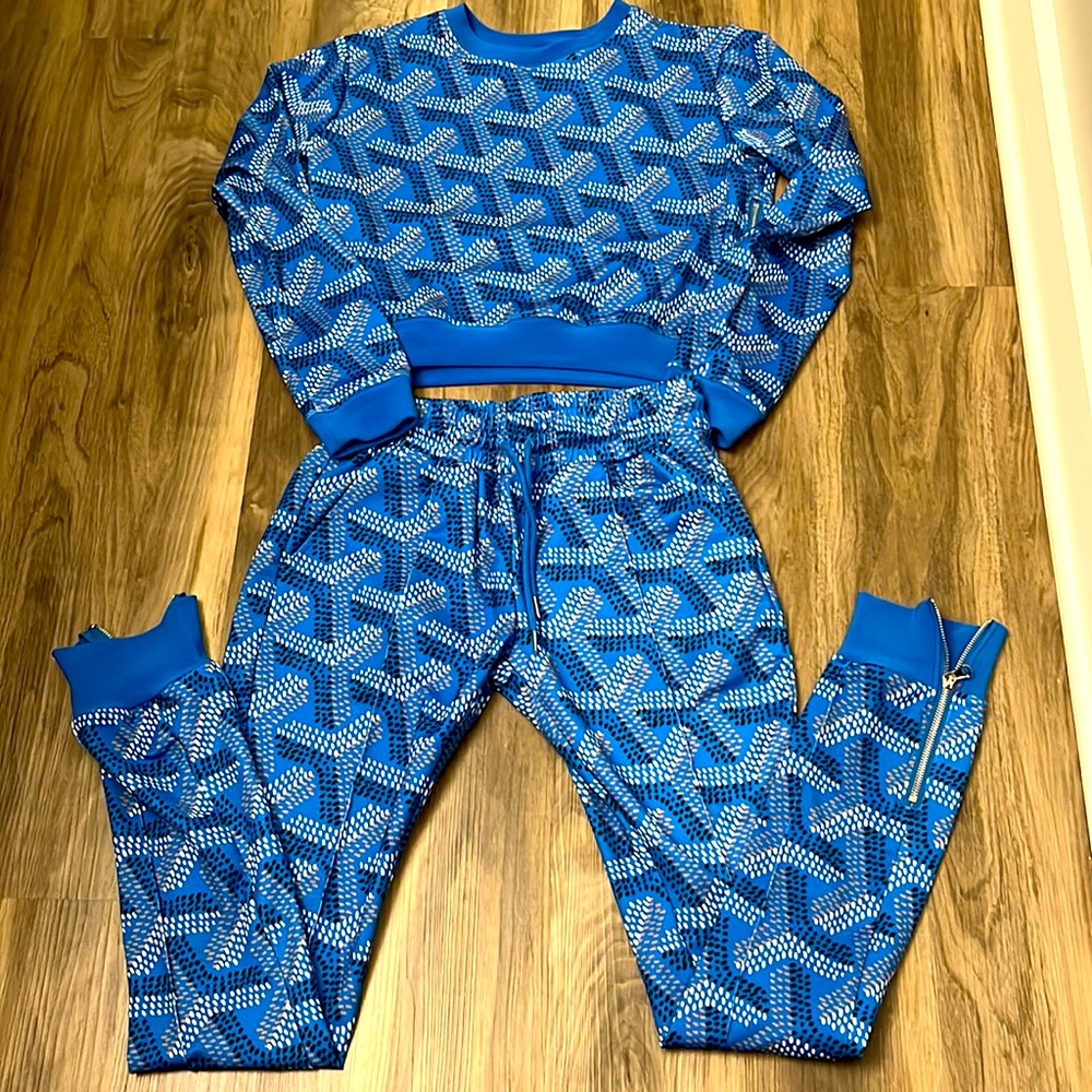 Designer Inspired track jogging lounge set pants sweatshirt top outfit st Louis